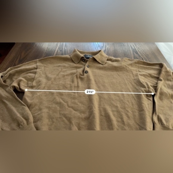 Vintage Belford classic 100% extra fine Merino Wool sweater men’s XL camel brown - Picture 12 of 16